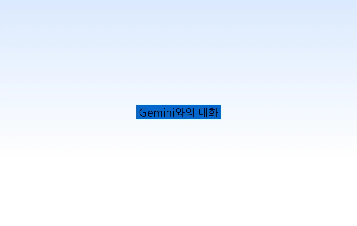 Gemini와의 대화