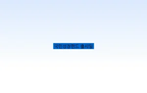 국민성장펀드 출시일